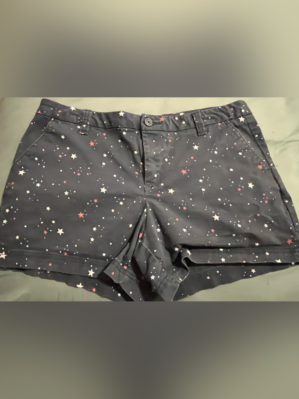 Magellan Navy Star-Print Shorts with Red and Cream Accents